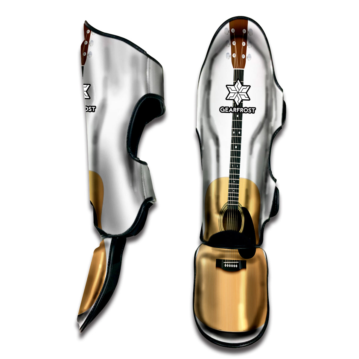 Acoustic Guitar Print Muay Thai Shin Guard