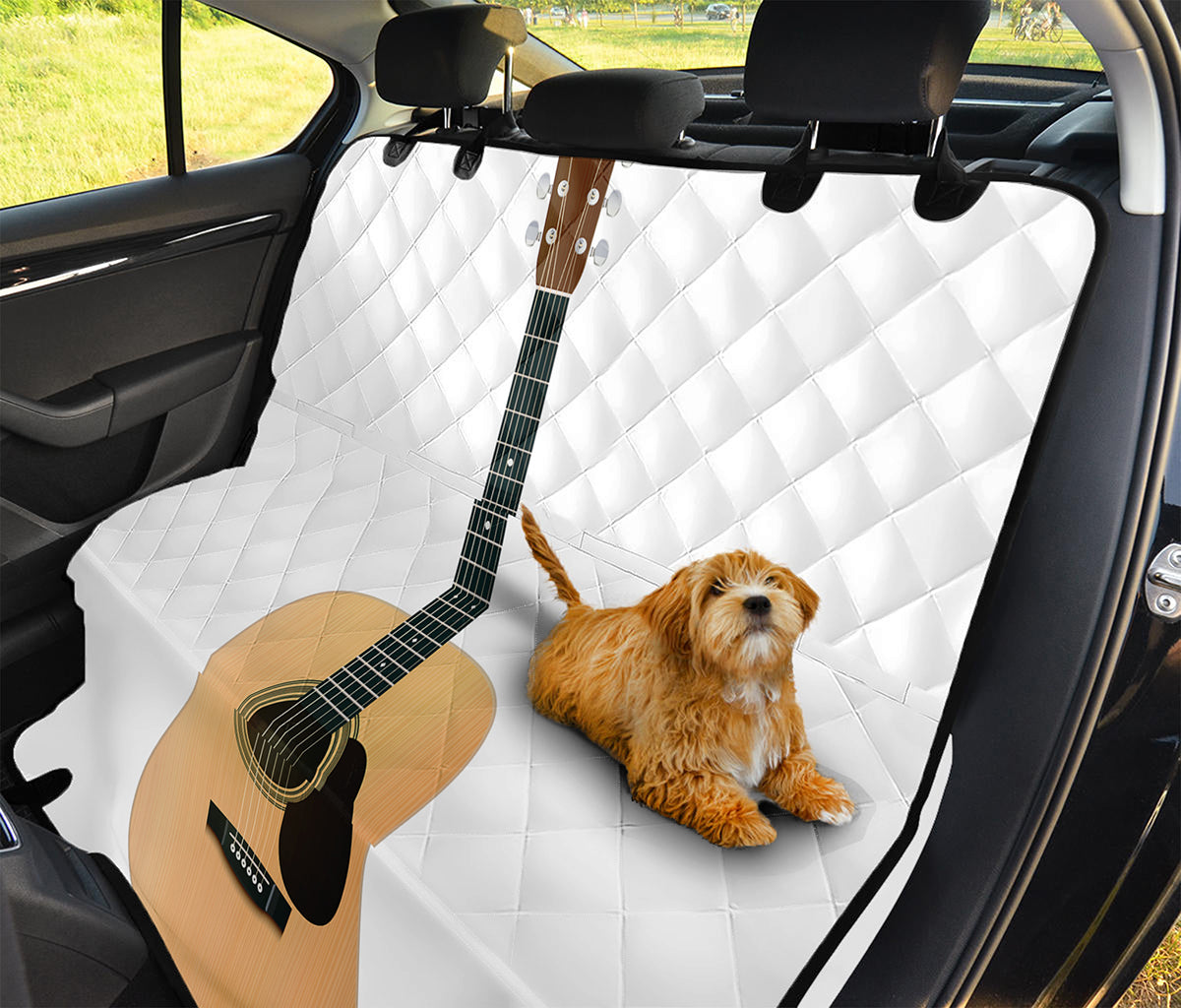 Acoustic Guitar Print Pet Car Back Seat Cover