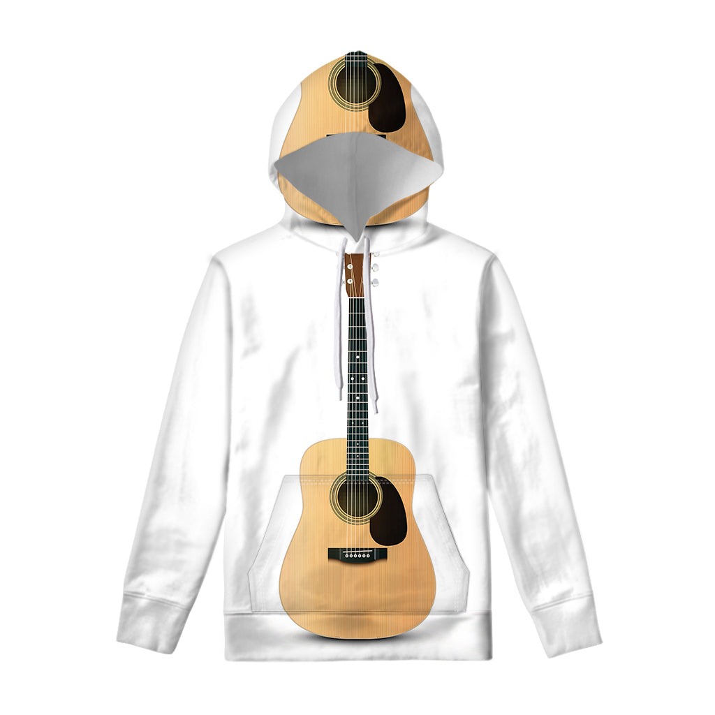 Acoustic Guitar Print Pullover Hoodie