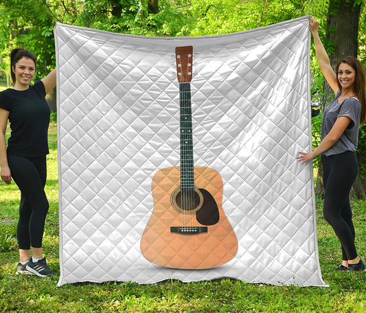 Acoustic Guitar Print Quilt