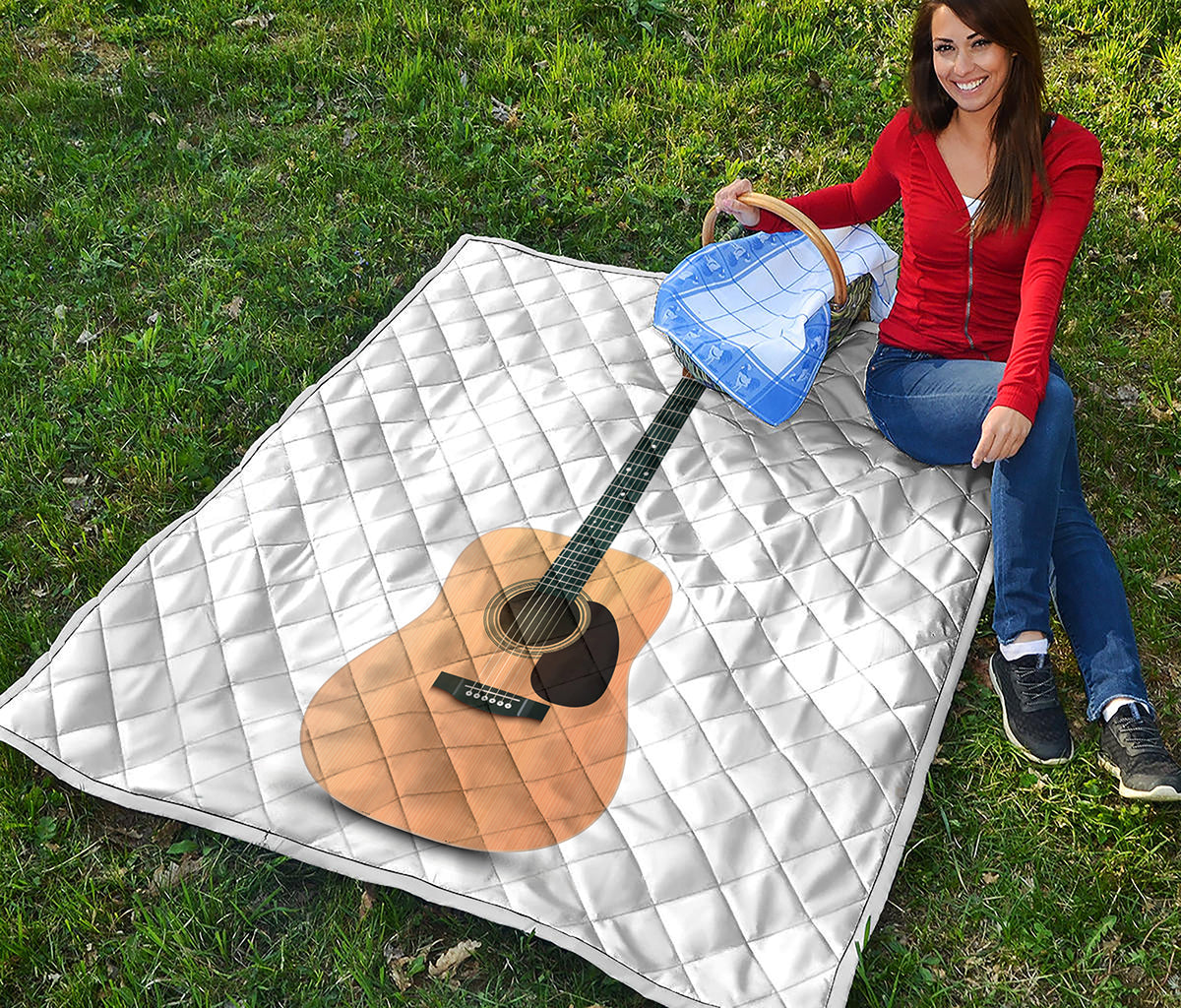Acoustic Guitar Print Quilt