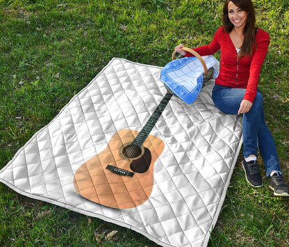 Acoustic Guitar Print Quilt