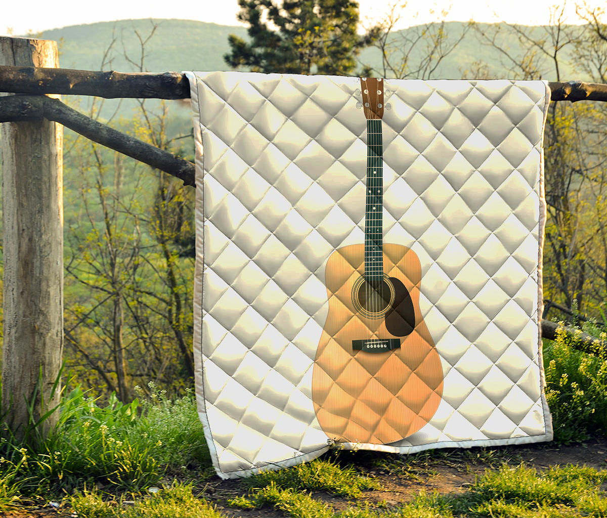 Acoustic Guitar Print Quilt