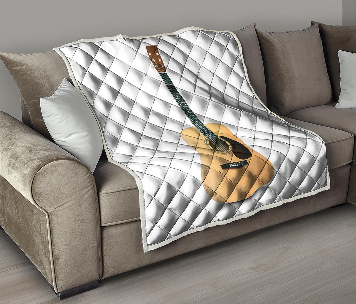 Acoustic Guitar Print Quilt