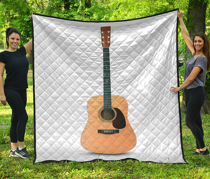 Acoustic Guitar Print Quilt