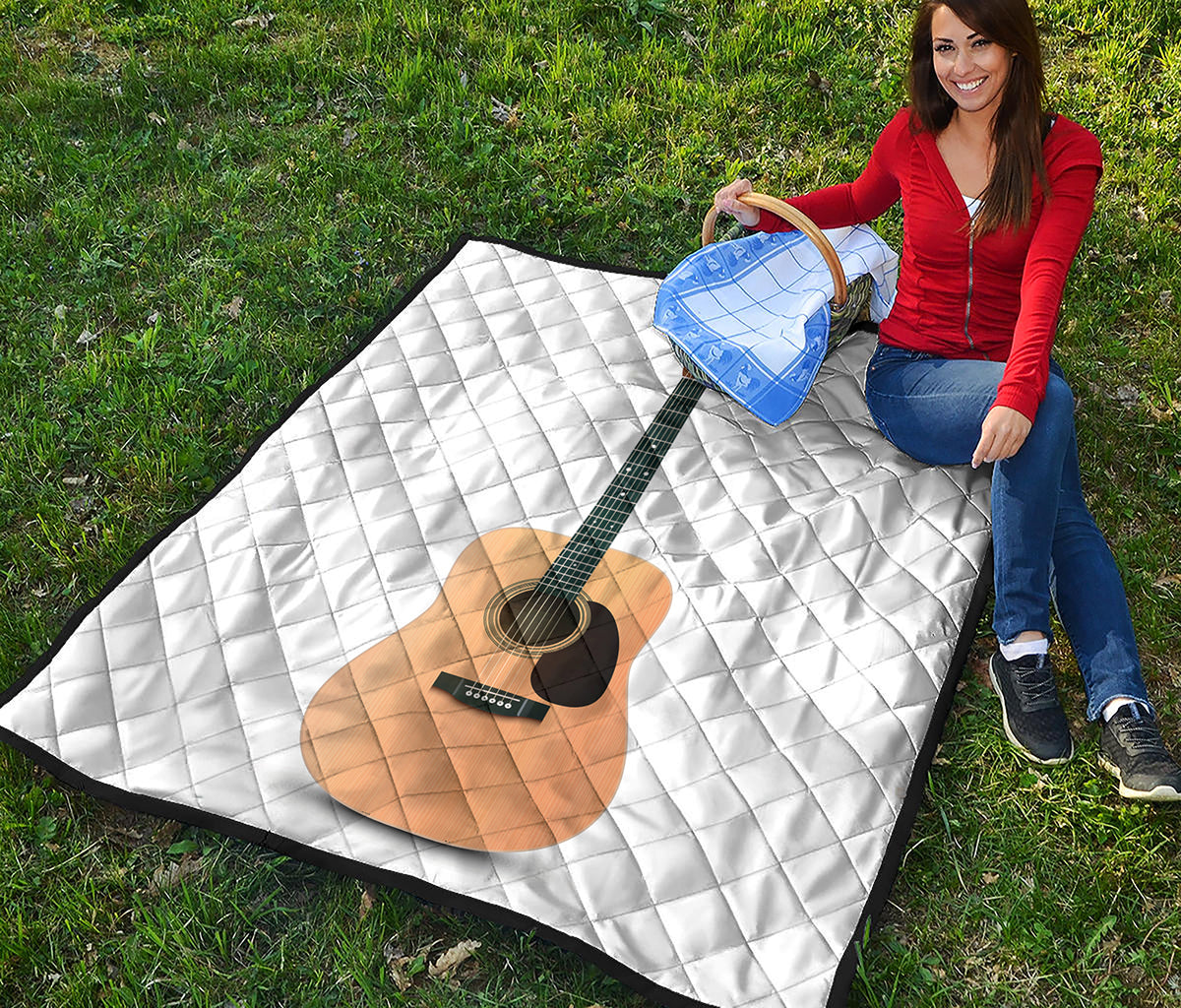 Acoustic Guitar Print Quilt
