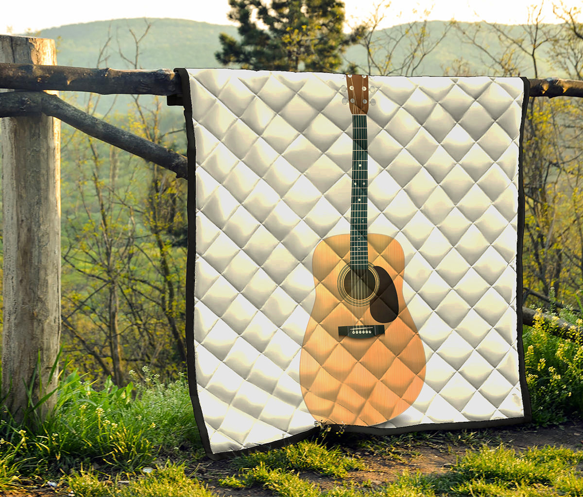 Acoustic Guitar Print Quilt