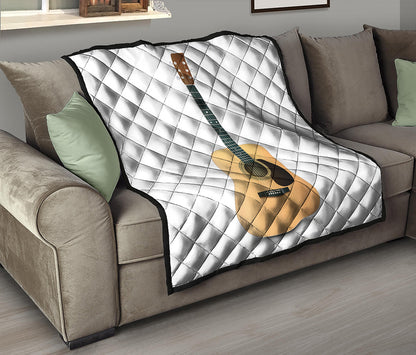 Acoustic Guitar Print Quilt