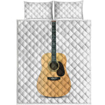 Acoustic Guitar Print Quilt Bed Set