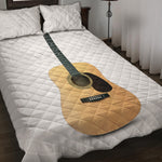 Acoustic Guitar Print Quilt Bed Set