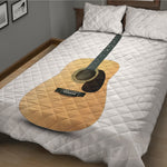 Acoustic Guitar Print Quilt Bed Set