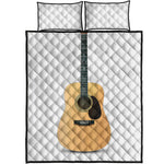 Acoustic Guitar Print Quilt Bed Set