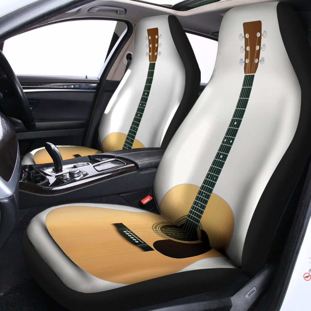 Acoustic Guitar Print Universal Fit Car Seat Covers