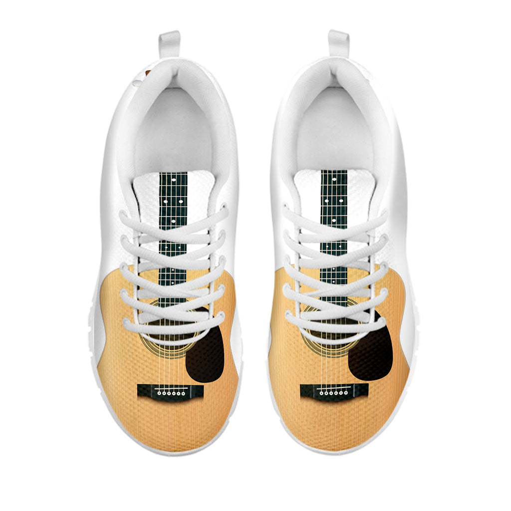 Acoustic Guitar Print White Sneakers