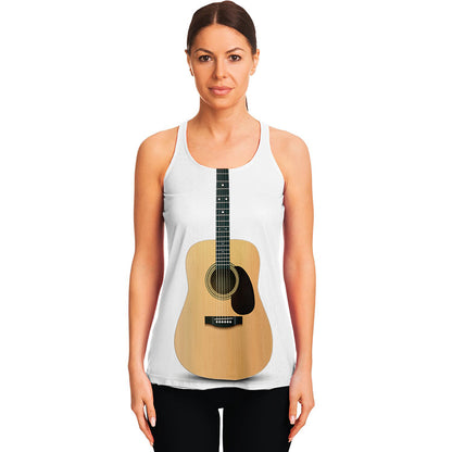 Acoustic Guitar Print Women's Racerback Tank Top