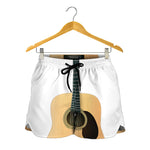 Acoustic Guitar Print Women's Shorts