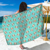 Adorable Beagle Puppy Pattern Print Beach Sarong Wrap