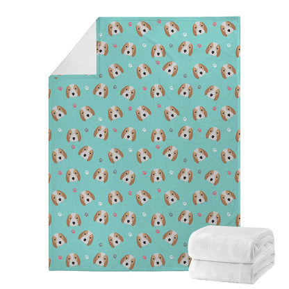 Adorable Beagle Puppy Pattern Print Blanket