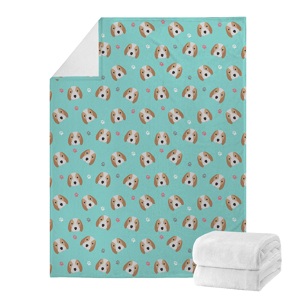Adorable Beagle Puppy Pattern Print Blanket