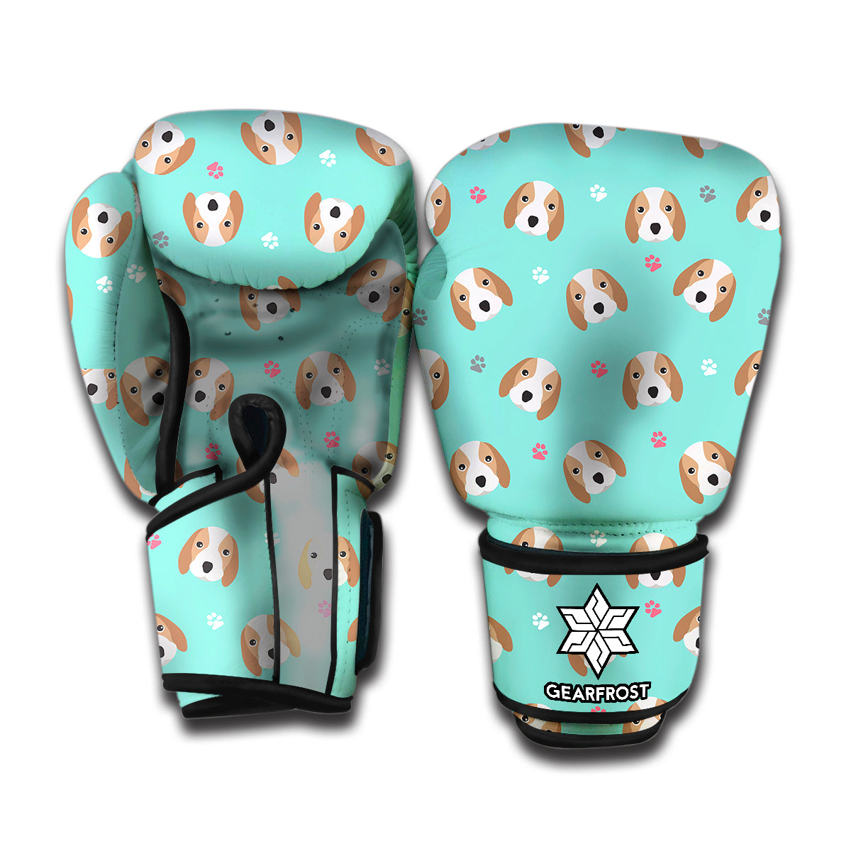 Adorable Beagle Puppy Pattern Print Boxing Gloves