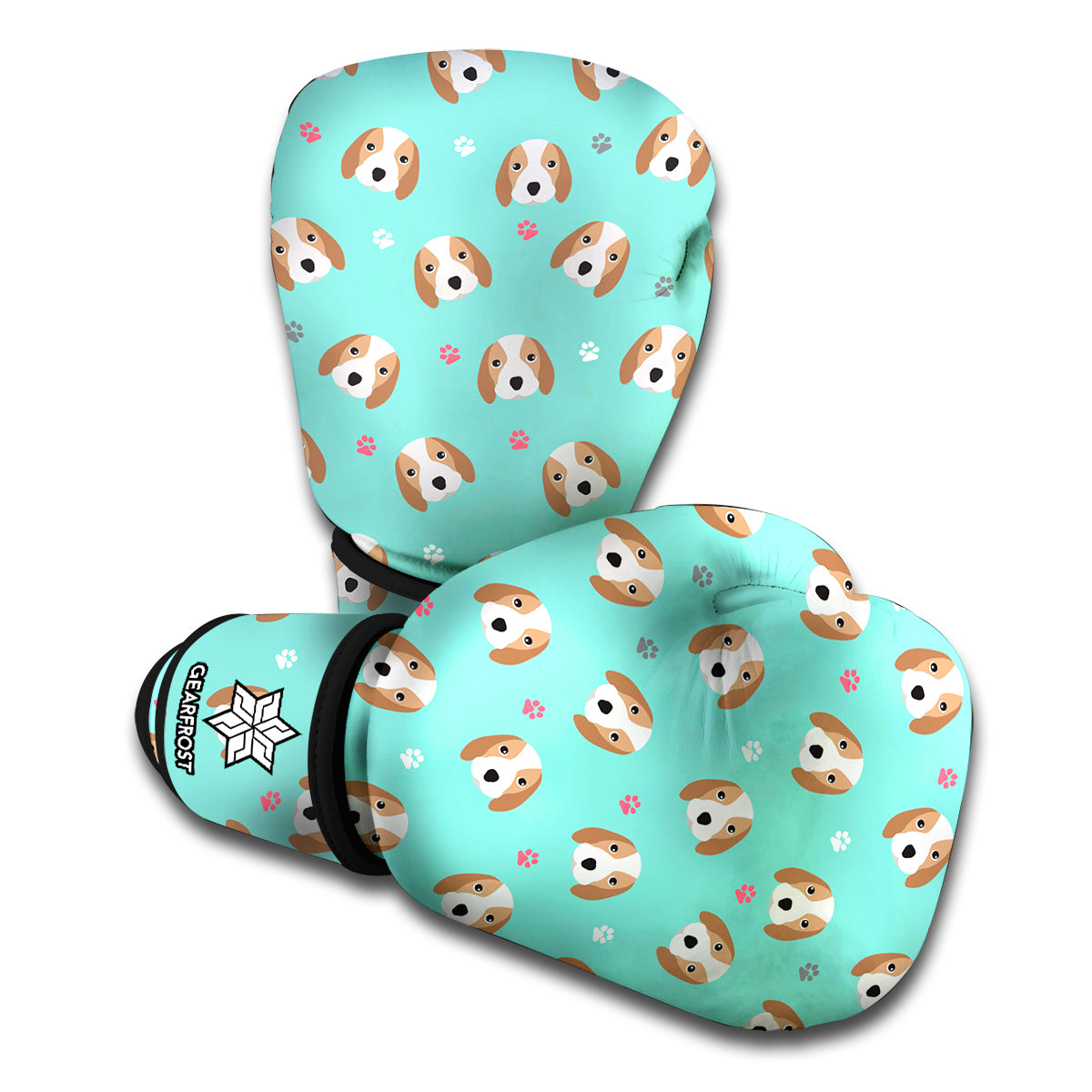 Adorable Beagle Puppy Pattern Print Boxing Gloves