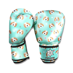 Adorable Beagle Puppy Pattern Print Boxing Gloves