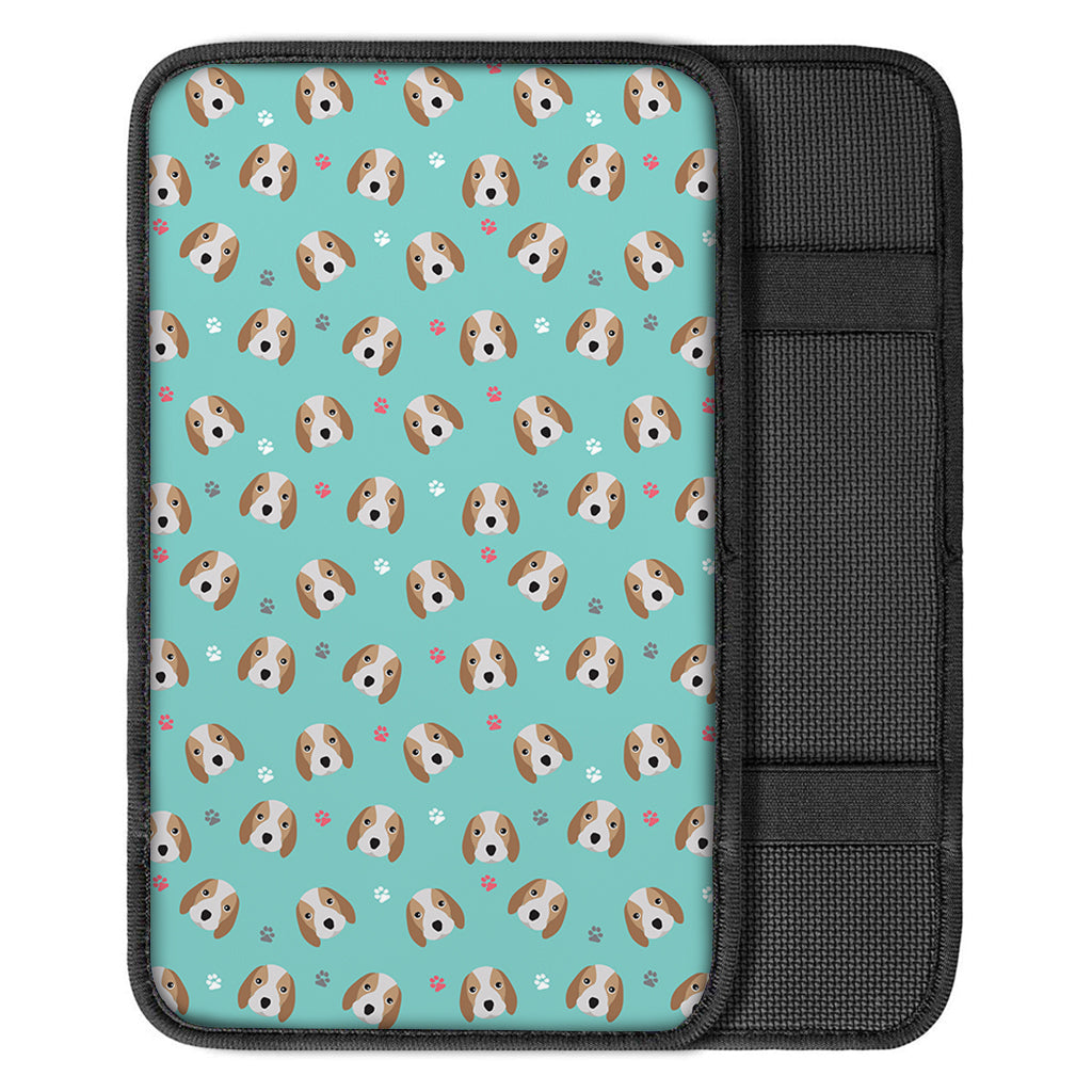 Adorable Beagle Puppy Pattern Print Car Center Console Cover