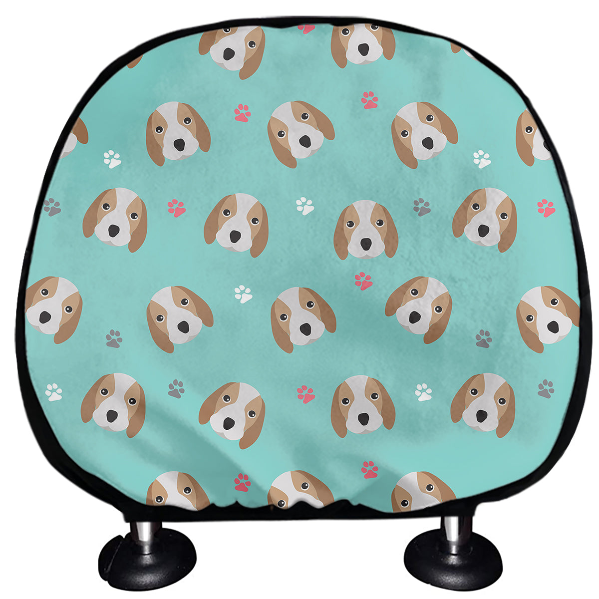 Adorable Beagle Puppy Pattern Print Car Headrest Covers