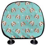 Adorable Beagle Puppy Pattern Print Car Headrest Covers