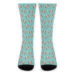 Adorable Beagle Puppy Pattern Print Crew Socks