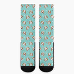 Adorable Beagle Puppy Pattern Print Crew Socks