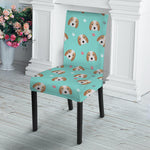 Adorable Beagle Puppy Pattern Print Dining Chair Slipcover