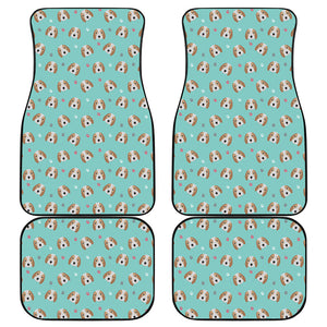 Adorable Beagle Puppy Pattern Print Front and Back Car Floor Mats