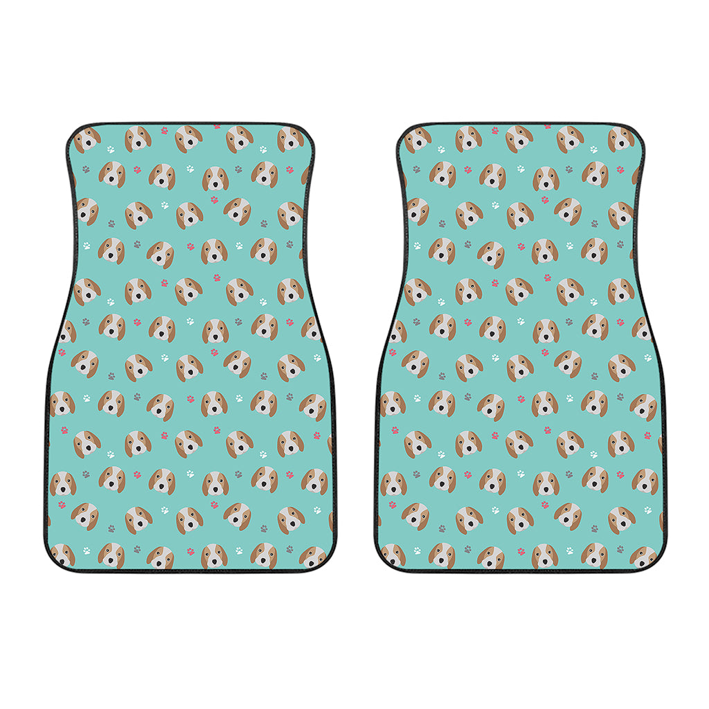 Adorable Beagle Puppy Pattern Print Front Car Floor Mats