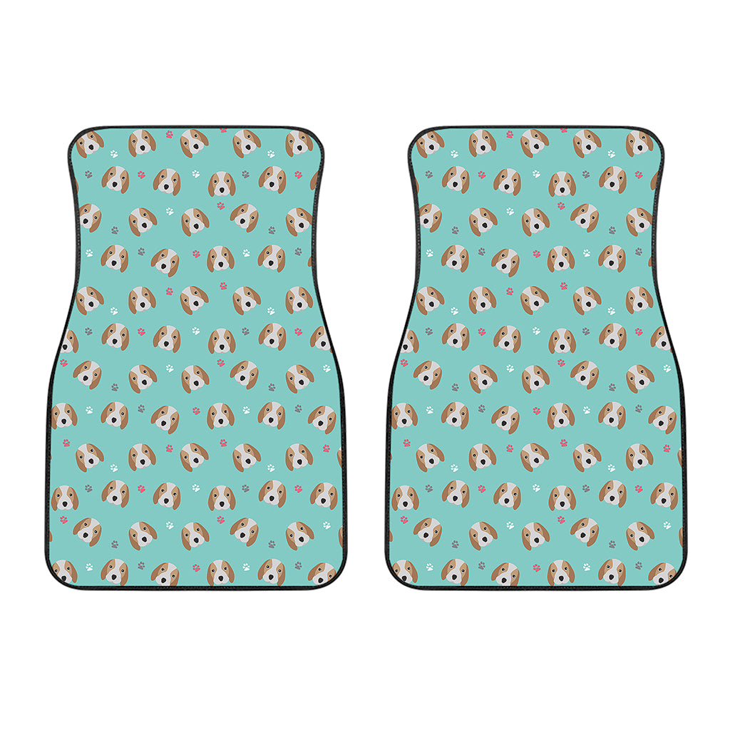 Adorable Beagle Puppy Pattern Print Front Car Floor Mats