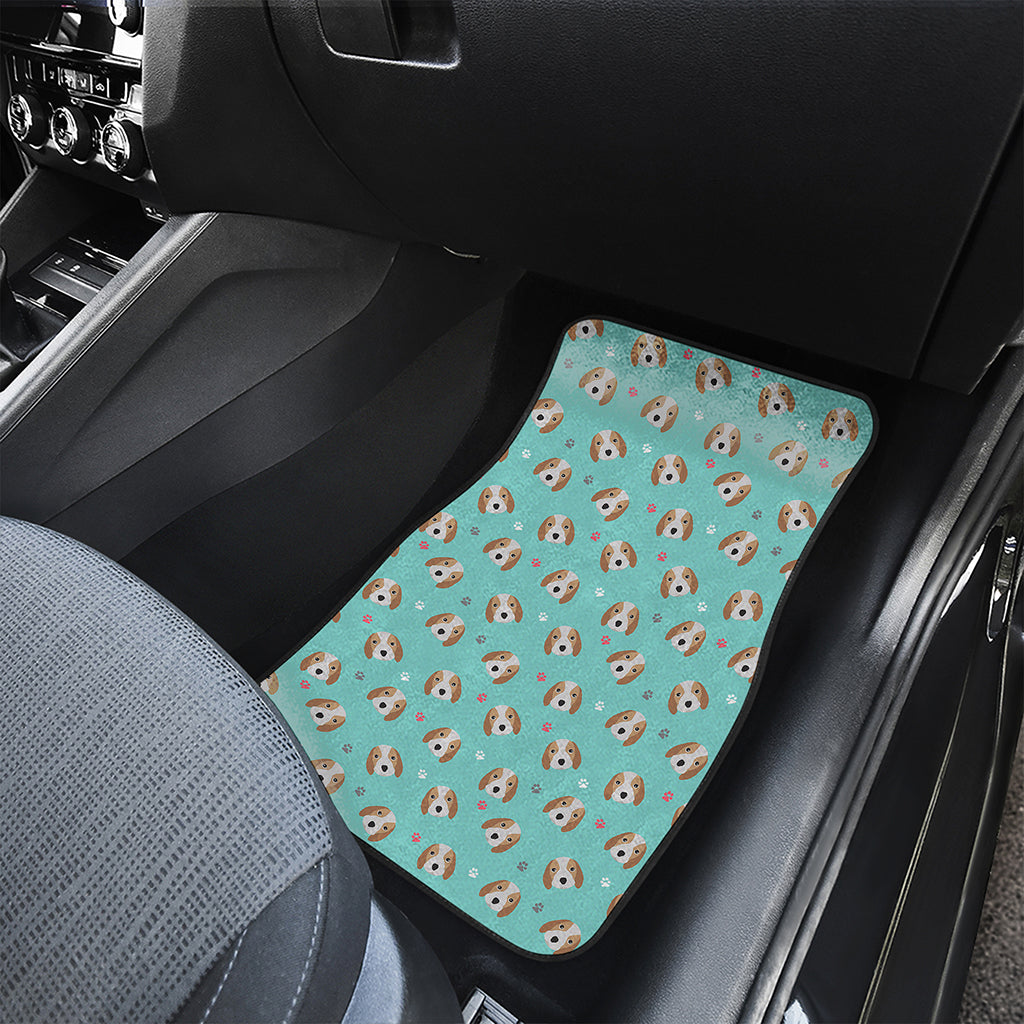 Adorable Beagle Puppy Pattern Print Front Car Floor Mats