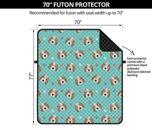 Adorable Beagle Puppy Pattern Print Futon Protector