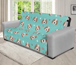 Adorable Beagle Puppy Pattern Print Futon Protector