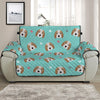 Adorable Beagle Puppy Pattern Print Half Sofa Protector