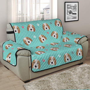 Adorable Beagle Puppy Pattern Print Half Sofa Protector