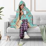 Adorable Beagle Puppy Pattern Print Hooded Blanket