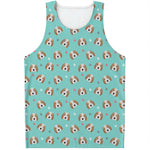 Adorable Beagle Puppy Pattern Print Men's Tank Top