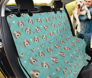 Adorable Beagle Puppy Pattern Print Pet Car Back Seat Cover