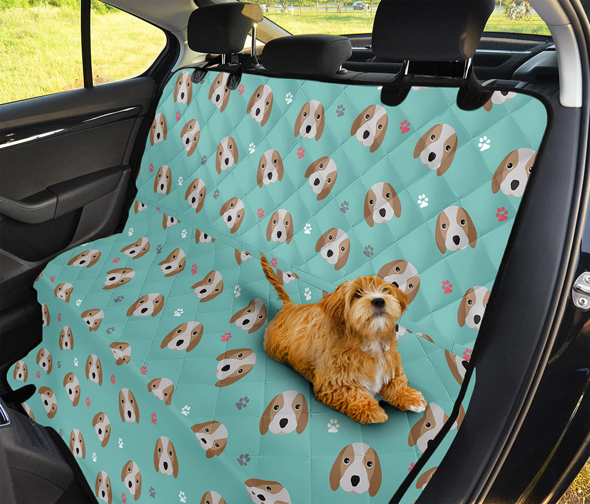 Adorable Beagle Puppy Pattern Print Pet Car Back Seat Cover