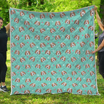 Adorable Beagle Puppy Pattern Print Quilt