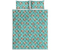 Adorable Beagle Puppy Pattern Print Quilt Bed Set