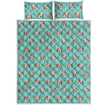 Adorable Beagle Puppy Pattern Print Quilt Bed Set