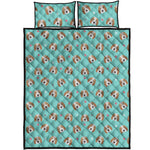 Adorable Beagle Puppy Pattern Print Quilt Bed Set