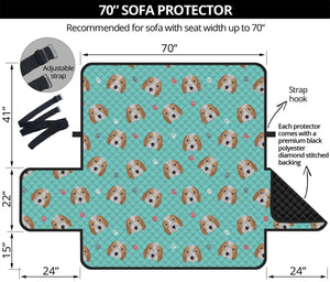 Adorable Beagle Puppy Pattern Print Sofa Protector