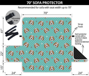 Adorable Beagle Puppy Pattern Print Sofa Protector